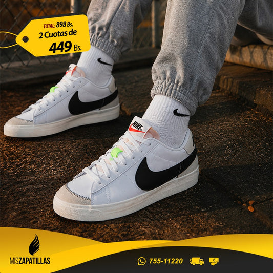 Zapatillas Nike Blazer Bajo 77 Jumbo Blanco Negro